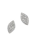 Bloomingdale's Princess-cut Diamond & Pave Marquis Stud Earrings In 14k White Gold, 0.35 Ct. T.w. - 100% Exclusive