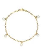 Bloomingdale's Cultured Freshwater Pearl Chain Bracelet In 14k Yellow Gold, 5mm - 100% Exclusive