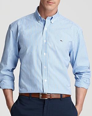 Vineyard Vines Gingham Whale Button Down Shirt - Classic Fit