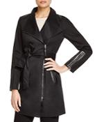 Mackage Estelle Leather Trimmed Trench Coat