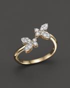 Diamond Butterfly Ring In 14k Yellow Gold, .35 Ct. T.w.