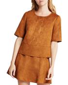 Bcbgeneration Faux Suede Boxy Top