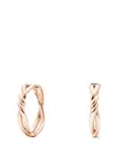 David Yurman Continuance Hoop Earrings In 18k Rose Gold