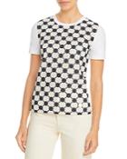 Tory Burch Logo Lace Front Tee