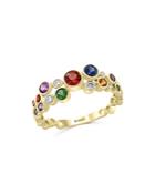 Bloomingdale's Rainbow Sapphire & Diamond Band In 14k Yellow Gold - 100% Exclusive