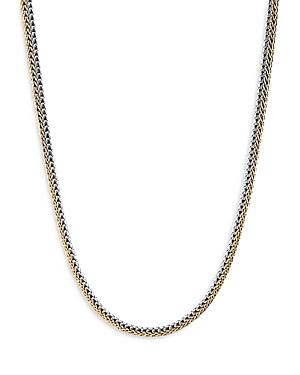 John Hardy Sterling Silver & 18k Yellow Gold Reversible Necklace, 17