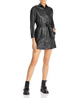 N:philanthropy Ray Faux Leather Shirt Dress
