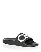Ferragamo Women's Groove Gancini Slide Sandals