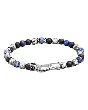 John Hardy Sterling Silver, Jasper, Sodalite And Onyx Classic Chain Bead Bracelet
