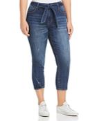 Seven7 Jeans Plus Tie-waist Cropped Jeans In Meditate