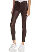 Paige Verdugo Ankle Leather Pants In Black Cherry