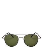 Salvatore Ferragamo Men's Timeless Brow Bar Round Sunglasses, 51mm