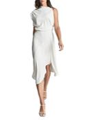Reiss Mika Drape Shoulder Dress