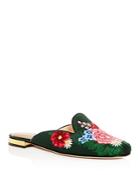 Charlotte Olympia Women's Rose Garden Embroidered Mules