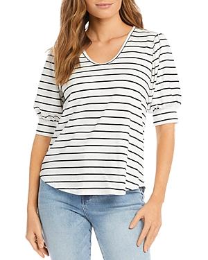 Karen Kane Striped Puff Sleeve Top