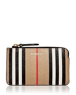 Burberry Kelbrook Icon Stripe Leather Zip Pouch