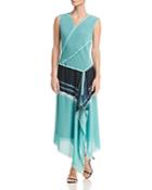 Donna Karan New York Tie-dye Asymmetric Faux-wrap Dress