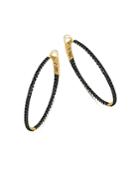 Bloomingdale's Black Diamond Inside Out Hoop Earrings In 14k Yellow Gold, 1.5 Ct. T.w. - 100% Exclusive