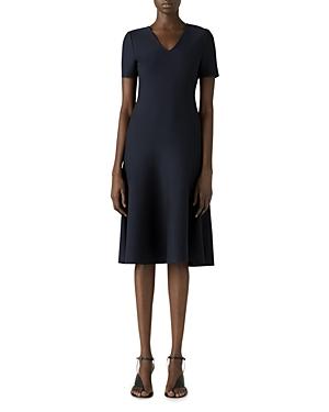 St. John Milano Knit Fit & Flare Dress