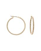 Lauren Ralph Lauren Pave Small Gold-tone Hoop Earrings