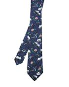 Ted Baker Pochar-printed Kingfisher Silk Skinny Tie