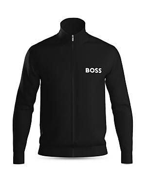 Boss Ease Cotton Logo Print Full Zip Jacket