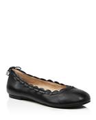 Jack Rogers Women's Lucie Ii Scalloped Leather Ballet Flats