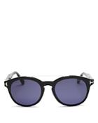 Tom Ford Men's Newman Round Sunglasses, 53mm