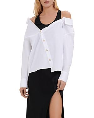 Maje Liamicia Asymmetric Trompe L'oeil Shirt