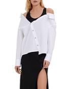 Maje Liamicia Asymmetric Trompe L'oeil Shirt