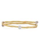 Alor Cable Bangle Bracelet With Diamonds