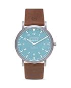 Shore Projects Lulworth Leather Strap Watch, 39mm
