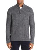 The Men's Store At Bloomingdale's Half-button Cable Sweater - 100% Exclusive