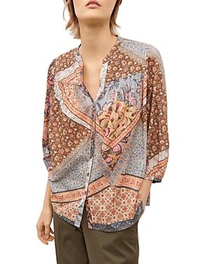 Gerard Darel Nubia Patchwork Print Blouse