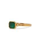 Gurhan 24k/22k Yellow Gold Skittle Emerald & Diamond Ring