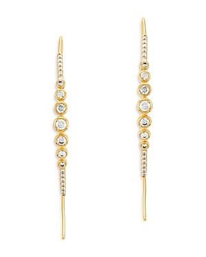 Bloomingdale's Diamond Bezel Threader Earrings In 14k Yellow Gold, 0.5 Ct. T.w. - 100% Exclusive