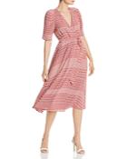 Joie Cata Striped Wrap Midi Dress