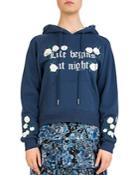 The Kooples Life Begins At Night Embroidered Graphic Hoodie