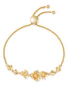Bloomingdale's Diamond Flower Bolo Bracelet In 14k Yellow Gold, 0.25 Ct. T.w. - 100% Exclusive