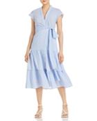 Kobi Halperin Amira Micro Striped Tiered Shirtdress
