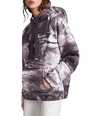 Allsaints Lucia Printed Graphic Hoodie