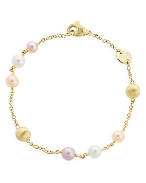 Marco Bicego 18k Yellow Gold Africa Pearl Multicolor Cultured Freshwater Pearl Bracelet