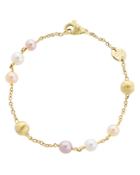 Marco Bicego 18k Yellow Gold Africa Pearl Multicolor Cultured Freshwater Pearl Bracelet