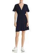 French Connection Alexia Pleat-accented Faux-wrap Dress