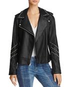 Bb Dakota Jerilyn Studded Faux Leather Moto Jacket