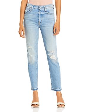Mother High Waisted Hiker Hoover Undone Hem Jeans