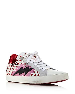 Zadig & Voltaire Women's Hearts Leather Lace-up Sneakers