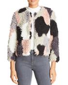 1.state Patchwork Faux Fur Jacket