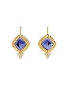 Temple St. Clair 18k Yellow Gold Classic Collina Iolite & Diamond Drop Earrings