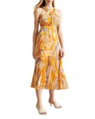 Ted Baker Ansa Cross Front Pleated Midi Dress